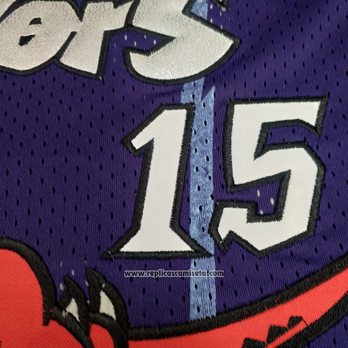 Camiseta Toronto Raptors Vince Carter #15 Mitchell & Ness Violeta